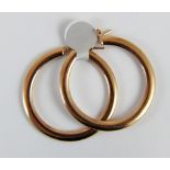 Sterling silver rose gold plated loop earrings