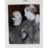 Signed Bobby Charlton photograph with certificate of authenticity 10 x 8 cm