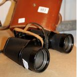 Pair of German Blinkwinkel binoculars with leather case