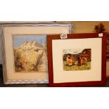 Two watercolours signed Jan Gregson