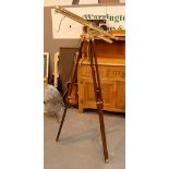 Giant brass telescope and stand