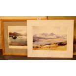 Two good printed pictures of the lake district,