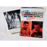 Original programme for Cassius Clay and Henry Cooper fight Tuesday June 18th 1963 and the Empire