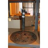 Cast iron garden umbrella stand