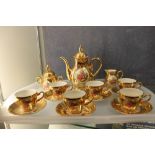 Gold coloured coffee set