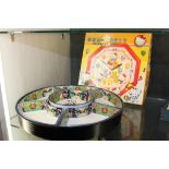 Chinese Hello Kitty jigsaw clock and Oriental Hors D'oeuvres dish