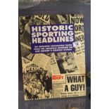 Historic sporting headlines - six reprinted newspapers