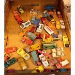 Approximately fifty playworn Matchbox 1/75 and similar diecast vehicles,