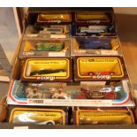 Eleven Corgi classics and commercial cars plus a 1902 state Landau,