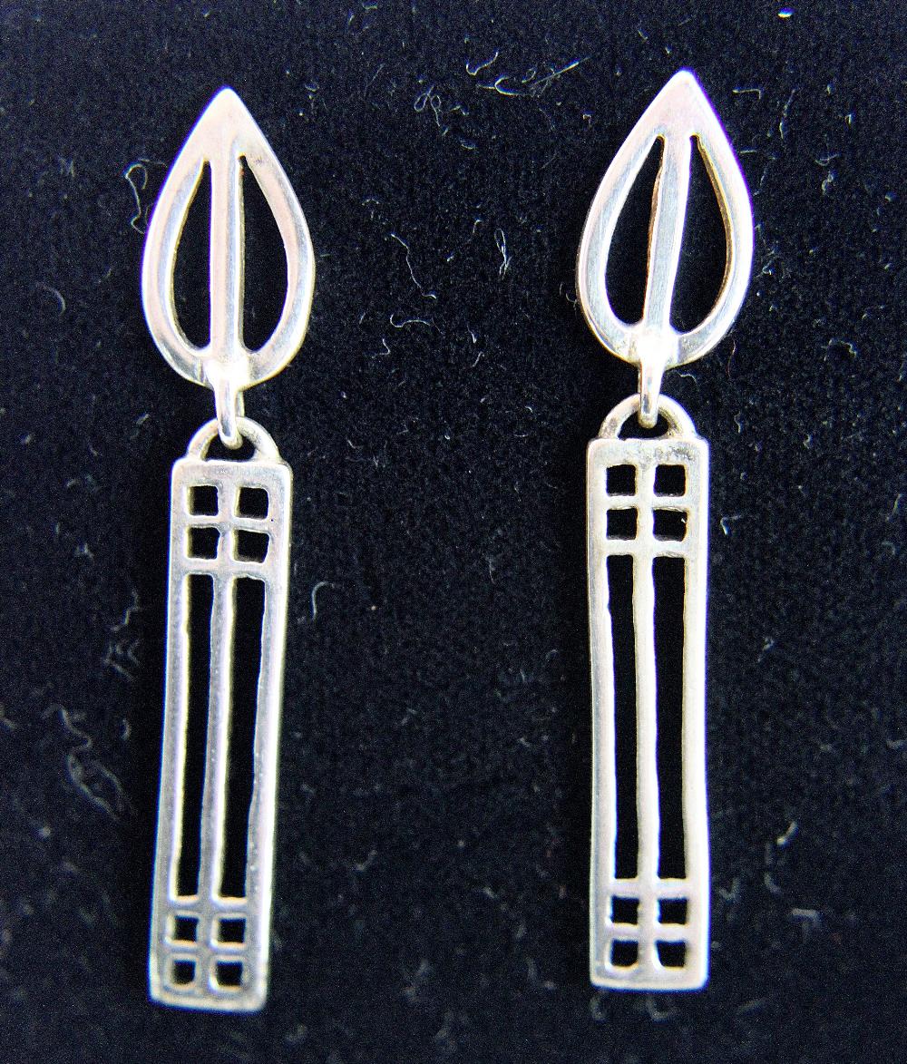 Rennie Mackintosh silver earrings