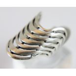 Sterling silver fancy long ring size K