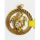 9 ct gold Scorpio pendant