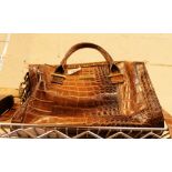 Ladies Fiorelli handbag in faux crocodile skin