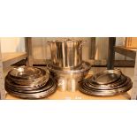 Large quantity of stainless steel catering equipment 44.