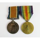 Two WWI medals with ribbons to C-3277 Cpl. C.