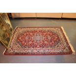 Red woolen rug