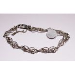 Ladies silver fancy Celtic style bracelet