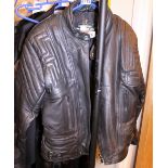 Akito leather motor cycle jacket size 40,