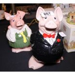 Two Wade ceramic Nat West piggy banks