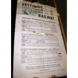 British Railways poster Festiniog Railway 1970 pictorial timetable