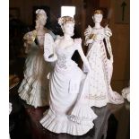 Three Coalport Femme Fatale Limited Edition Collection figurines, Empress, Josephine,