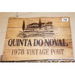 Wooden Quintra Donoval 1978 vintage port storage advertising box