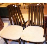 Mixed quantity of furniture including set of four dining chairs foot stools and table
