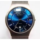 Gent's Skagen titanium wristwatch on metal strap