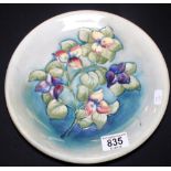 Moorcroft large Green Anemone charger,