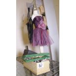 Fancy jewellery stand with jewellery including silver necklace and a quantity of wristwatches