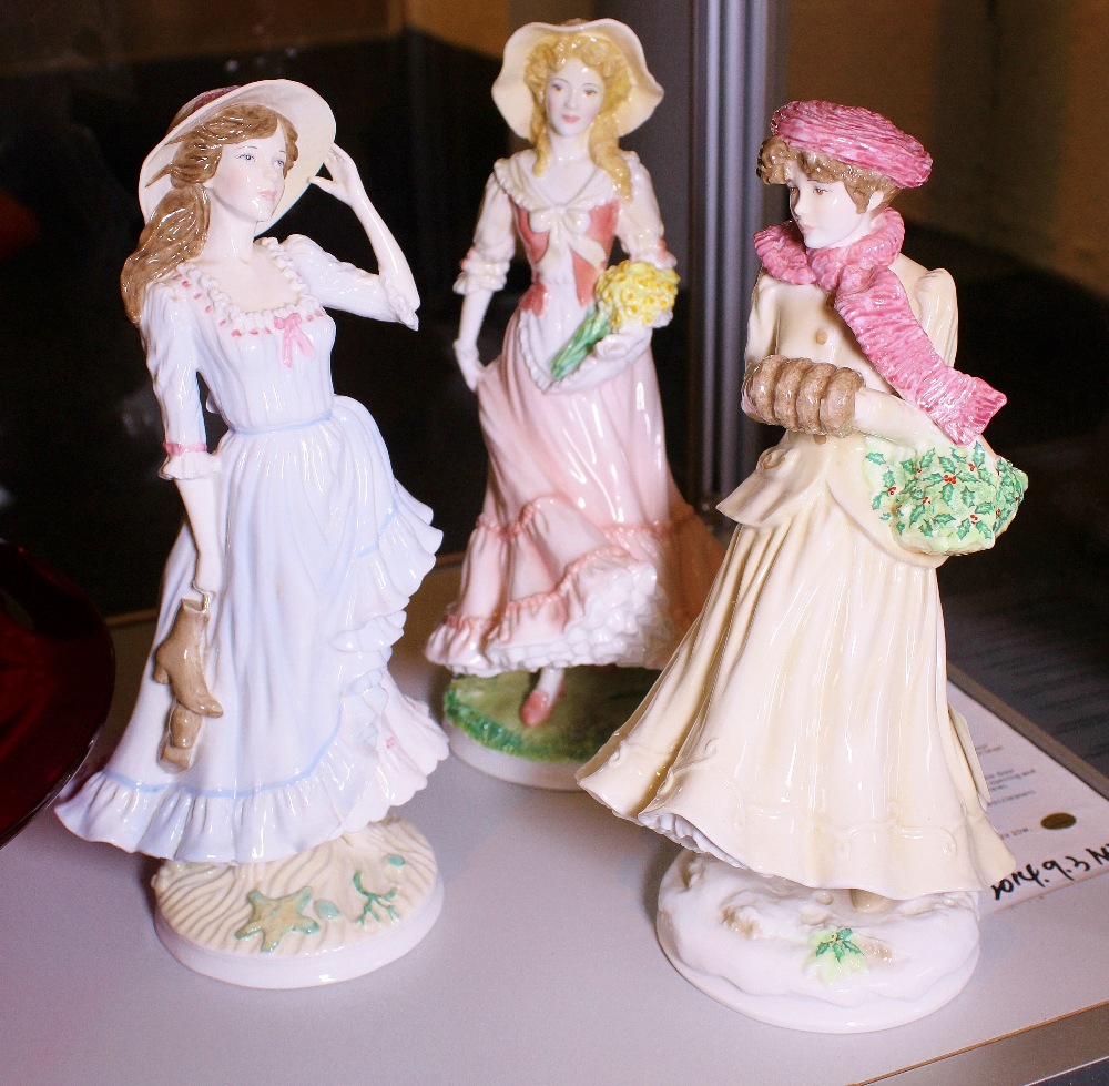 Royal Worcester limited edition four seasons figurines, Spring, Summer,