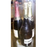 Three bottlesof Champagne; Roundel, Henri Harlin and Paul Letuer,