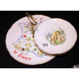French cheese service with six side plates by Moulin Des Loups