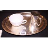 Midland railway hotels oval platter china tea cup from London and NW Railway ref rooms and a