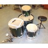 Rock drum kit including stool,