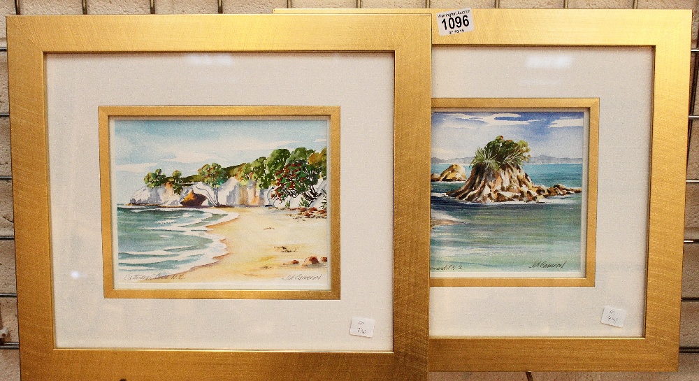 Two original Jill Cameron watercolours of New Zealand scenes