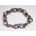 Silver vintage heavy ladies bracelet.