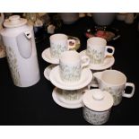 Hornsea Pottery Fleur pattern coffee set