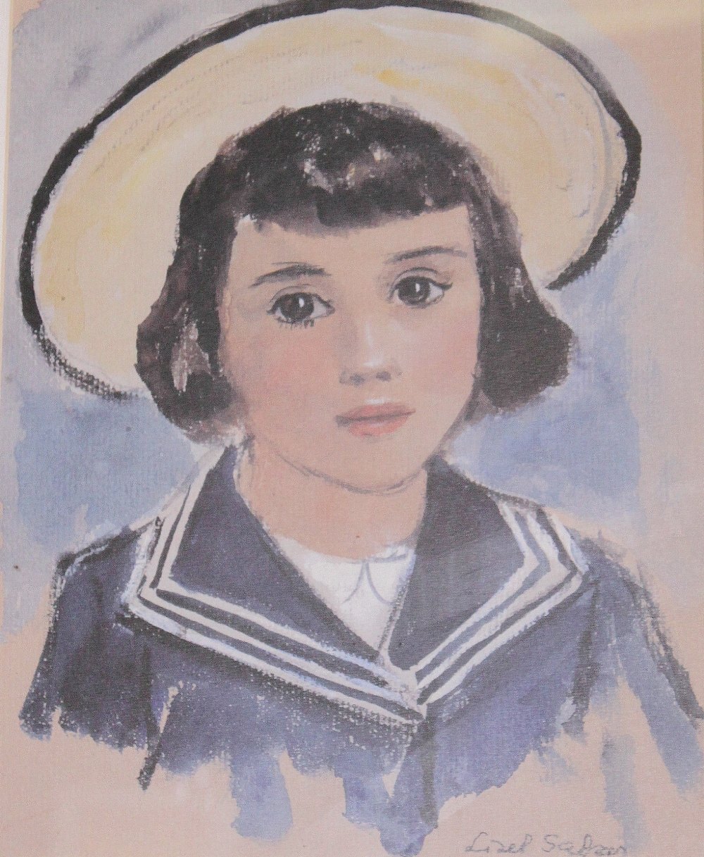 Framed and glazed print of a young girl