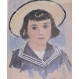 Framed and glazed print of a young girl