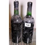 Bottle of vintage 1963 Feuerheerd port, lacking label, sealed with contents and one other.