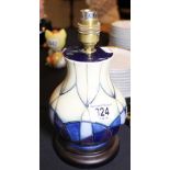 Moorcroft modern Indigo lamp base