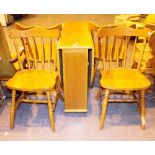 Drop leaf dining table with four chairs