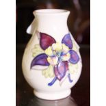 Moorcroft small cream Columbine vase