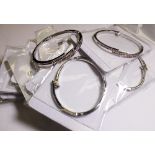 Twelve stone set white metal fashion bracelets