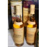 Glenmorangie two bottles ten year old single higland malt Scotch whisky both with presentation tins,