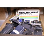 Box of mixed film and digital cameras