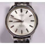 Seiko automatic Sea Horse Diashock 17 jewel gents stainless steel wristwatch and strap,
