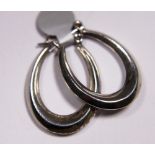 Silver loop earrings