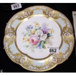 Royal Crown Derby hand painted floral plaque